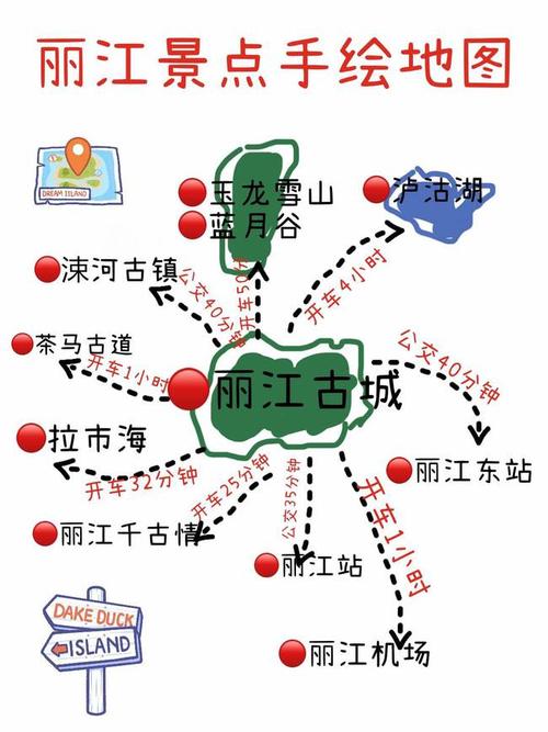 丽江旅游路线地图-丽江旅游路线地图高清